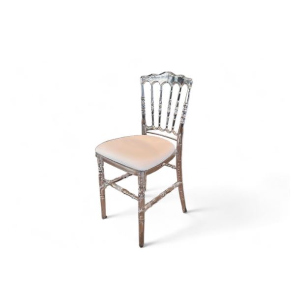 Stoel Parijs transparant met witte zitting